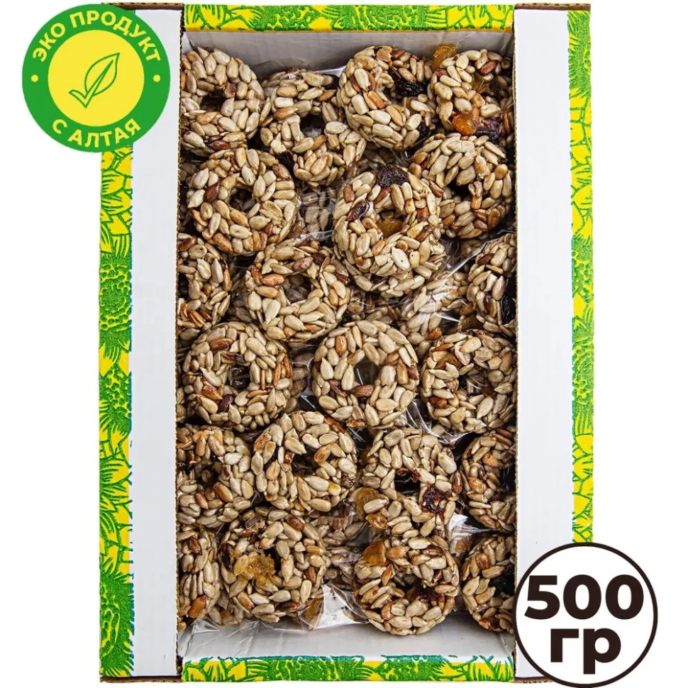  Козинаки из подсолнечника с медом и сухофруктами "Зачетные" 500г в Качканаре