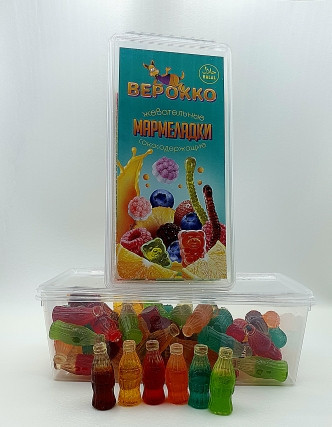 №2 Жевательный мармелад Бутылочки МИКС, 250г      в Качканаре