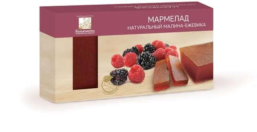  Мармелад пластовый 210г МАЛИНА-ЕЖЕВИКА в Качканаре