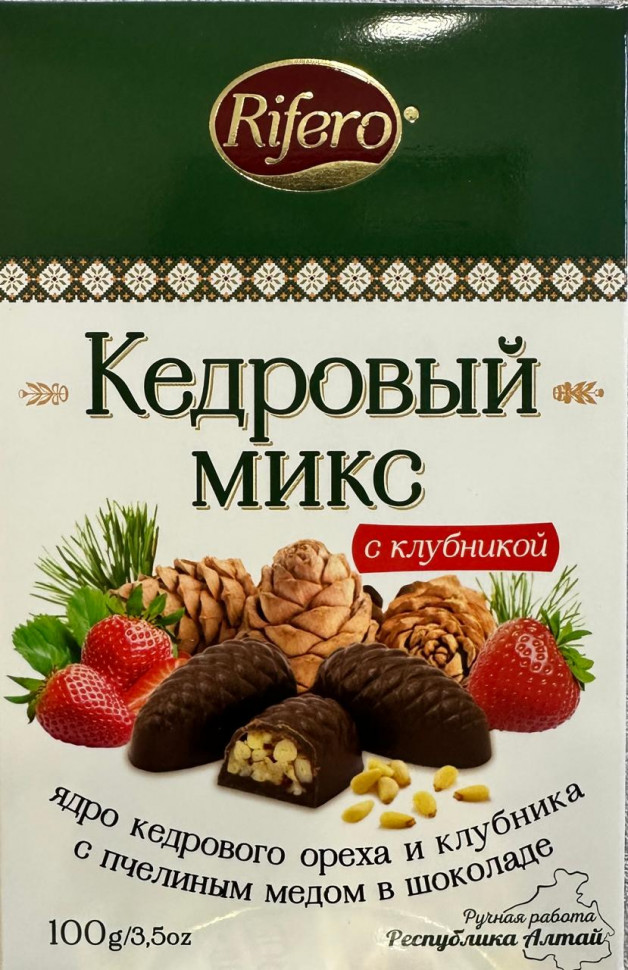  Риф и ко Конфеты "Кедровый микс КЛУБНИКА" 100г     в Качканаре