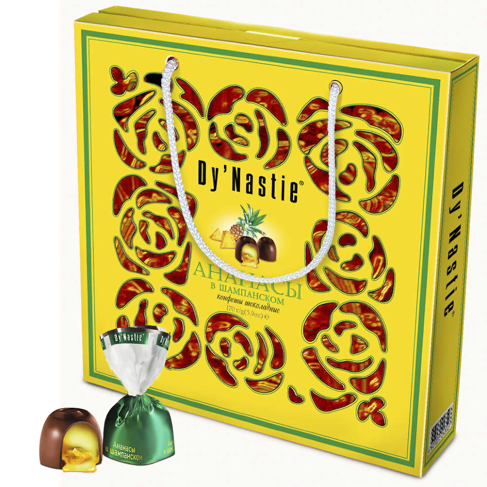  Династия Сумка Конфеты "Ананасы в шампанском", 220г   в Качканаре